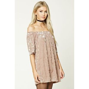 Off the Shoulder Velvet Dress